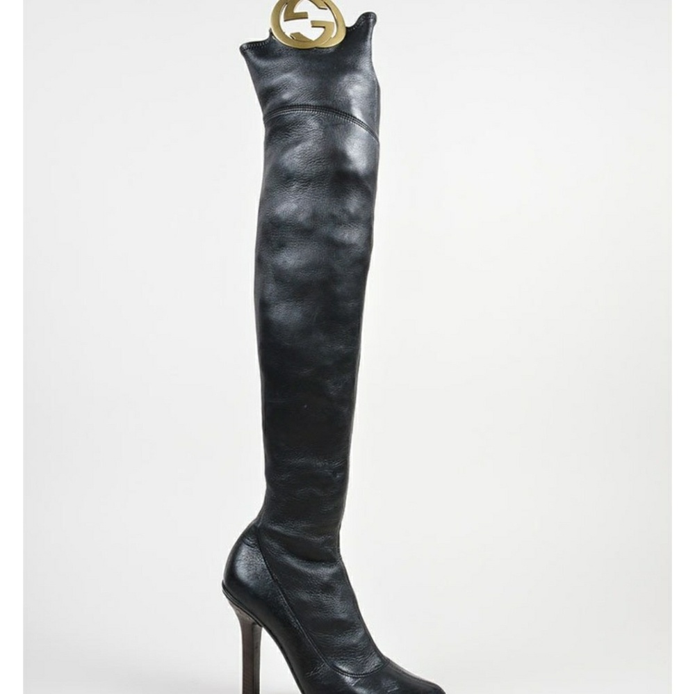 Gucci high heel over knee boots